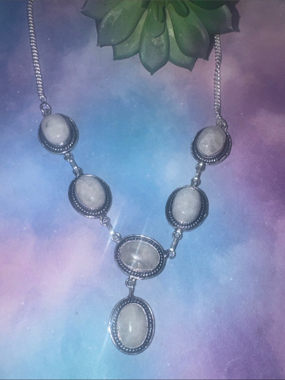 Silver Moonstone Necklace